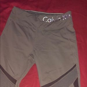 green calvin klein leggings